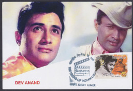 Inde India 2013 Maximum Max Card Dev Anand, Actor, Writer, Director, Bollywood, Indian Hindi Cinema, Film - Brieven En Documenten