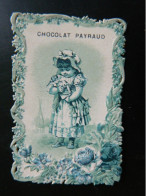 CHROMO DECOUPIS GAUFFRE        CHOCOLAT PAYRAUD A LYON      FILLETTE         (9,5 X 6,2 Cms ) - Other & Unclassified