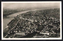 AK Kehl Am Rhein, Ortsansicht Mit Rheinbrücke, Fliegeraufnahme  - Kehl