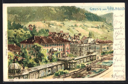 Lithographie Bad Wildbad, Ortsansicht  - Otros & Sin Clasificación