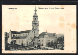 AK Gengenbach, Pfarrkirche Und Lehrer-Vorseminar Aus Der Vogelschau  - Other & Unclassified