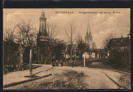 AK Bitterfeld, Kriegerdenkmal Und Evang. Kirche  - Bitterfeld