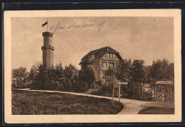 AK Freudenstadt, Cafe-Restaurant Friedrichshöhe Mit Strassen Und Aussichtsturm  - Freudenstadt