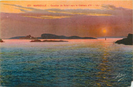 13 - MARSEILLE - COUCHER DE SOLEIL VERS LE CHÂTEAU D'IF - Château D'If, Frioul, Iles ...