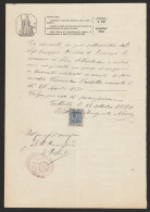Italy. Vallata. 1920. Quietanza Di Pagamento + Bollo MUNICIPIO DI VALLATA, Con Marca Da Bollo A Tassa Fissa C.10. - Historical Documents