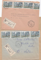 37089# LOT 2 LETTRES FRANCHISE PARTIELLE RECOMMANDE Obl WALDWEISTROFF MOSELLE 1967 1968 Pour METZ 57 - Covers & Documents