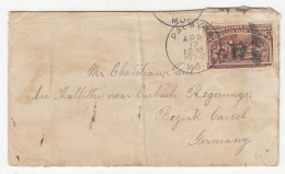 USA Letter Cover Posted 1894 Palmyra To Germany B240510 - Covers & Documents