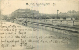 75 - PARIS INONDATIONS 1910 - PONT DE L'ALMA - Überschwemmung 1910