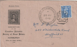 Grande Bretagne - LETTRE - Manchester : Philatelic Congres Le 25/05/1949 - Storia Postale
