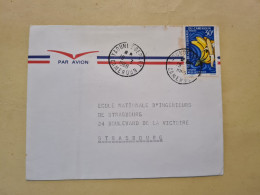 Lettre 1968 CAMEROUN YAOUNDE DEPART BANANES - Used