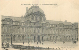 75 -  LES MERVEILLES DE PARIS - COUR INTERIEURE DU LOUVRE - Lotes Y Colecciones