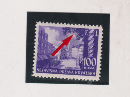 CROATIA WW II, 100 Kn Landscape FI Engrawer Mark,hinged - Croacia