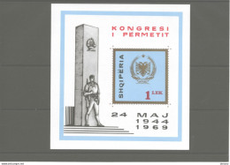 ALBANIE 1969 Congrès De PERMET Yvert BF 13, Michel Block 37 NEUF** MNH Cote Yv 70 Euros - Albanië