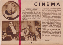 Cinema Commentaire Sur Le Film L'Ange Bleu , Der Blaue Engel - Orig. Knipsel Coupure Tijdschrift Magazine - 1931 - Unclassified