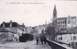 16 - Charente - ANGOULEME - Eglise Et Faubourg Saint Ausonne - Train Vapeur En Ville - Angouleme