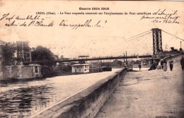 60 - Oise -  CREIL - Le Pont Suspendu Construit Sur L Emplacement Du Pont Metallique - Creil