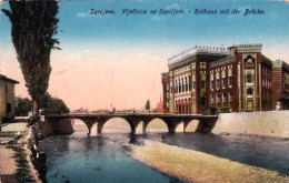 SARAJEVO - Vijecnica Sa Cuprijom - Rathaus Mit Der Brucke - Bosnia And Herzegovina