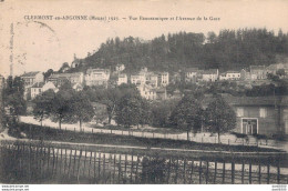 55 CLERMONT EN ARGONNE VUE PANORAMIQUE ET L'AVENUE DE LA GARE - Clermont En Argonne