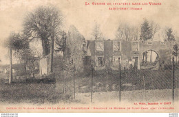 RARE  88 SAINT REMY ENTREE DU VILLAGE VENANT DE LA SALLE NOMPATELIZE BEAUCOUP DE MAISONS SONT INCENDIEES - Guerre 1914-18