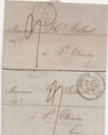 37097# LOT 2 LETTRES Obl AMIENS 21 MARS 1839 T13 + AMIENS 9 NOVEMBRE 1839 T14 SOMME - 1801-1848: Précurseurs XIX