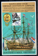 NETHERLANDS PAESI BASSI HOLLAND NEDERLAND OLANDA 1990 DUTCH EAST INDIA CO. SHIP 60c MAXI MAXIMUM CARD - Maximumkarten (MC)