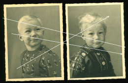 2x Orig. XL Foto Um 1930 Portrait Hübscher Kleiner Blonder Junge, Sweet Little Boy With Blonde Hair - Anonymous Persons