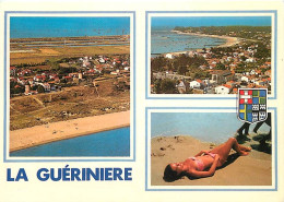 85 - Ile De Noirmoutier - La Guérinière - Multivues - Blasons - Femme Sexy En Maillot De Bain Sur La Plage - CPM - Voir  - Ile De Noirmoutier