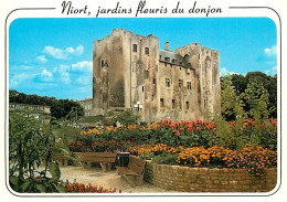 79 - Niort - Le Jardin Fleuri Ovec Le Donjon - Fleurs - Carte Neuve - CPM - Voir Scans Recto-Verso - Niort