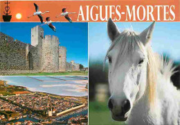 Animaux - Chevaux - Aigues-Mortes - Multivues - Voir Scans Recto Verso  - Horses