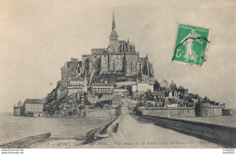 50 MONT SAINT MICHEL VUE PRISE DE LA DIGUE COTE DE L'ARRIVEE - Le Mont Saint Michel
