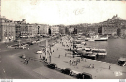 13 MARSEILLE QUAI DES BELGES ET NOTRE DAME DE LA GARDE CPSM - Notre-Dame De La Garde, Aufzug Und Marienfigur