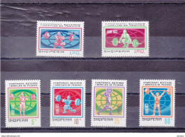 ALBANIE 1973 HALTEROPHILIE Yvert 1471-1476, Michel 1656-1661 NEUF** MNH Cote 6 Euros - Albanie