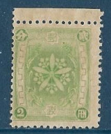 Mandchourie/Mandchoukouo**- 1935 - Armoirie 2f.vert-jaune. YT N° 51 **. Émis Neuf Avec Gomme. - 1932-45 Manciuria (Manciukuo)