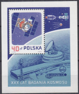 ⁕ Poland / Polska 1987 ⁕ 30 Years Of Space Research, Exploration, Satellite Mi.3122 Block 105 ⁕ MNH - Nuovi