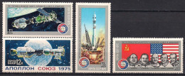 Russia USSR 1975 Space Flight Of Soyuz-19 And Apollo. Mi 4371-74 - Nuevos