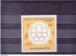 ALBANIE 1975 JEUX OLYMPIQUES DE MONTREAL Yvert BF 34, Michel Block 58 NEUF** MNH Cote 10 Euros - Albanie