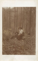 Social History Souvenir Photo Postcard Elegant Women In Forest - Fotografie