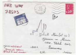 France Letter Cover Posted 1973 - Taxed Postage Due Switzerland Ordinary Stamp B240510 - Taxe