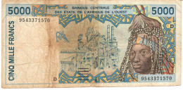 W.A.S. MALI    P413Dc 5000 FRANCS (19)95 1995  Signature 27  FINE - Westafrikanischer Staaten