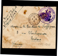 FRANCE,1915, FRANCHISE, » 2 EME SECTION SANITAIRE ANGLAISE », TRESOR ET POSTE 159 - 1. Weltkrieg 1914-1918