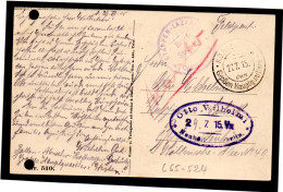 BELGIQUE.1915, ETAPPEN-LAZARETT  , CHARLEVILLE, VIA BERLIN - Duits Leger