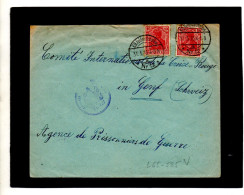 BELGIQUE.1915, MARINE, KD FELDPOSTSTATION NR12, OSTENDE VIA SCHWEIZ - Armada Alemana