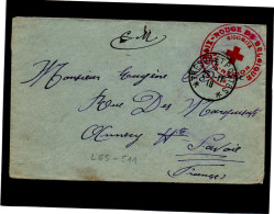 BELGIQUE.1918, CROIX-ROUGE DE BELGIQUE, S/COMITE SPA, TRESOR ET POSTE, FRANCE - Krijgsgevangenen