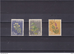 ALBANIE 1962 Fleurs, Plantes Médicinales Yvert 573-575, Michel 654-656 Oblitéré, Used - Albanië