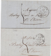 37099# LOT 2 LETTRES Obl AVIGNON 17 SEPTEMBRE 1836 T13 + AVIGNON 19 NOVEMBRE 1836 T12 VAUCLUSE - 1801-1848: Précurseurs XIX