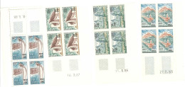 REUNION - CFA - Lot De 4  (Coins Datés) Yvert 360, 364, 372, 374 è Neufs Sans Trace De Charnières - Ungebraucht