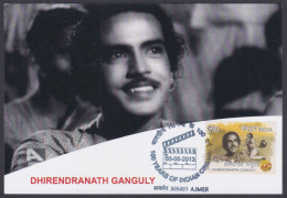 Inde India 2013 Maximum Max Card Dhirendranath Ganguly, Director, Actor, Bengali, Bollywood Indian Hindi Cinema, Film - Covers & Documents