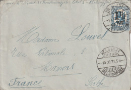 FINLANDE - LETTRE - Helsinki Le 15/11/1921 Pour Mamers (72) - Storia Postale