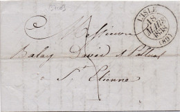 37103# LETTRE Obl L'ISLE 18 MARS 1838 T13 VAUCLUSE SORGUE Pour ST ETIENNE LOIRE - 1801-1848: Voorlopers XIX