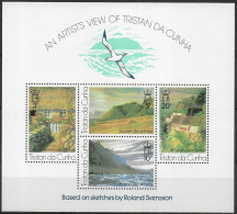 1976 Tristan Da Cunha Paintings By Svensson, 1st Series MNH SG N. MS 211 - Altri & Non Classificati
